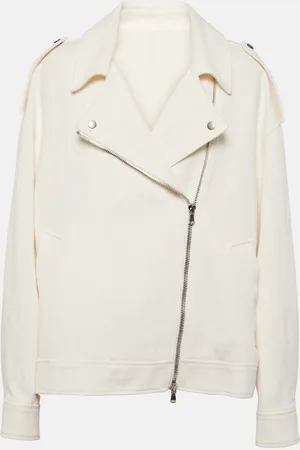 Brunello Cucinelli Chaqueta biker de algodón y lino