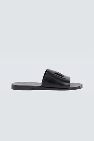 Dolce & Gabbana Sandalias de piel con logo