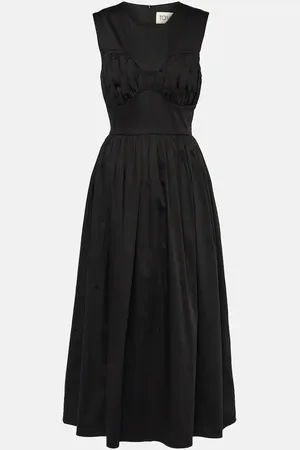 TOVE Vestido midi Delphine de mezcla de algodón