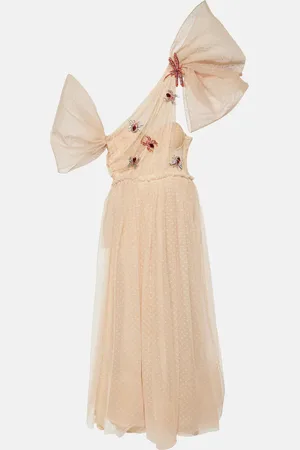 Erdem Vestido largo de tul bordado
