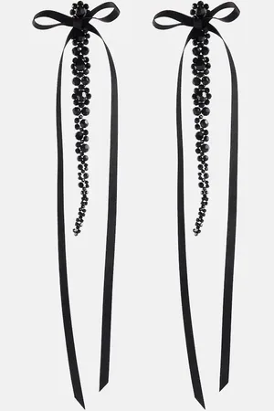 Simone Rocha Pendientes largos con cristales