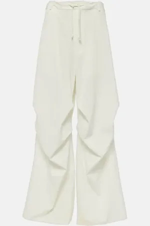 Maison Margiela Pantalones anchos de sarga de tiro alto