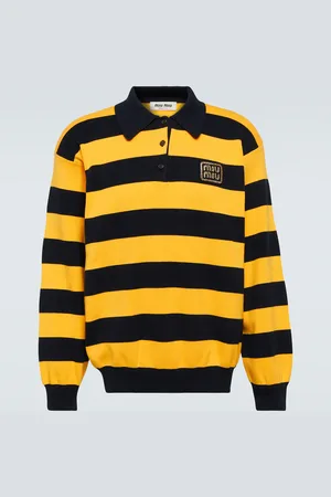 Miu Miu Polo de mezcla de algodón a rayas