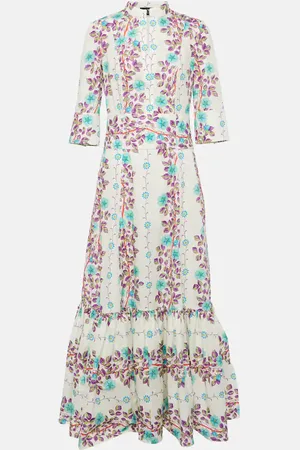 Etro Vestido camisero de algodón estampado