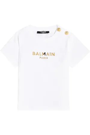 Balmain Bebé - camiseta de jersey de algodón con logo
