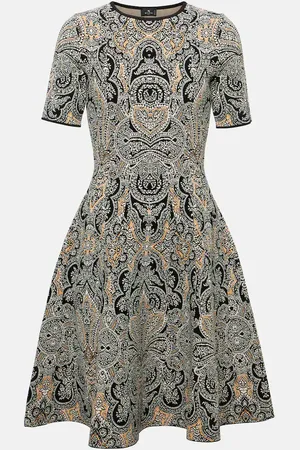 Etro Vestido corto con estampado paisley