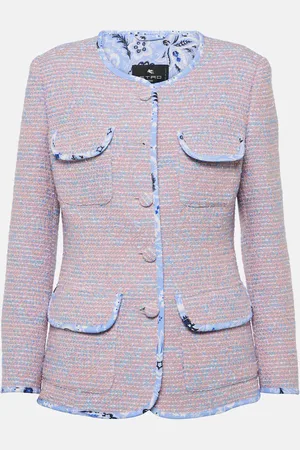 Etro Chaqueta de tweed de mezcla de lana
