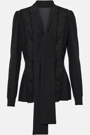Dolce & Gabbana Blusa de mezcla de seda con lazada