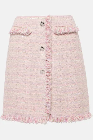 Giambattista Valli Falda corta de tweed de tiro alto