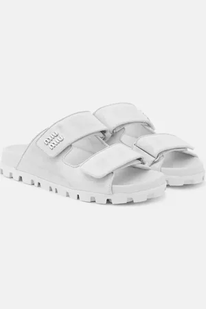 Miu Miu Sandalias de piel efecto desgastado