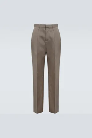 Bottega Veneta Pantalones rectos en sarga de lana