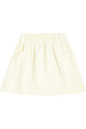 BONPOINT Falda de jersey de algodón a rayas