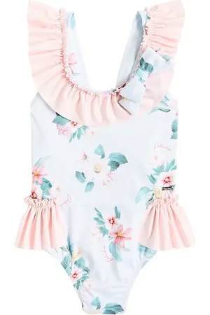 PATACHOU Bañador floral con volantes