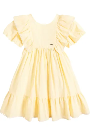 PATACHOU Vestido de mezcla de algodón con volantes