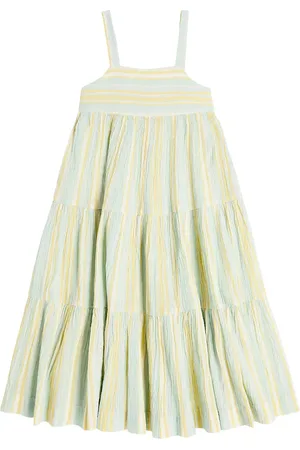 BONPOINT Vestido Cora de crepé de algodón a rayas