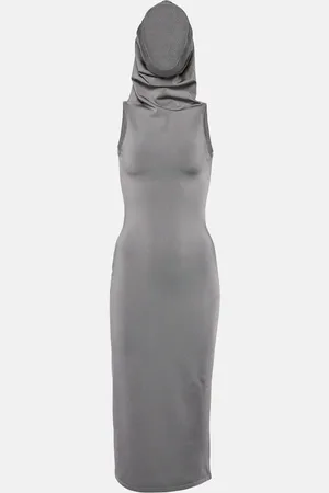 Alaïa Alaïa Vestido midi de jersey con capucha