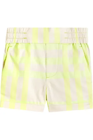 Burberry Bebé - shorts de mezcla de algodón a cuadros