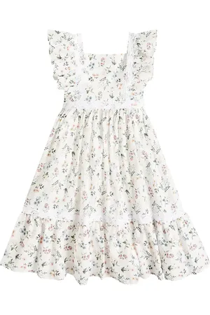 PATACHOU Vestido de algodón floral con volantes
