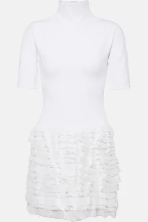 Alaïa Alaïa Vestido corto de jersey con volantes