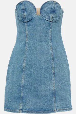 MAGDA BUTRYM Vestido corsé corto de denim