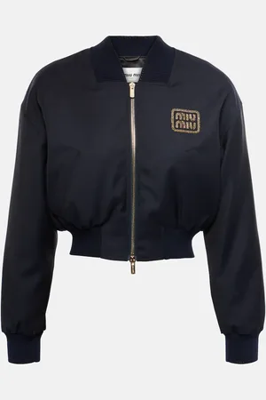 Miu Miu Chaqueta bomber cropped de lana