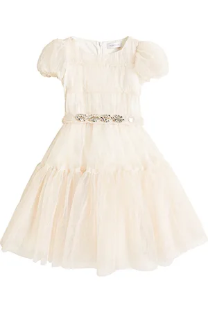 MONNALISA Vestido de tul a capas con glitter