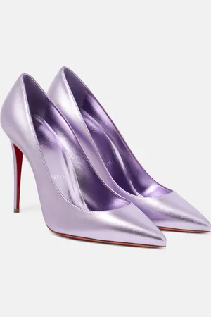 Christian Louboutin Salones Kate 100 de piel metalizada