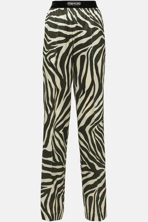 Tom Ford Pantalones anchos de mezcla de seda
