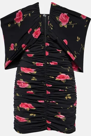 MAGDA BUTRYM Vestido corto fruncido floral