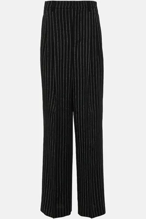 Ami Pantalones anchos de lana de tiro alto