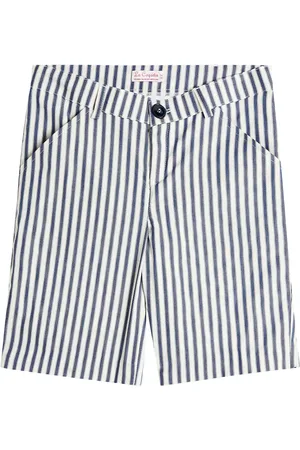 La Coqueta Shorts Romo de algodón a rayas