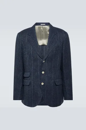 Brunello Cucinelli Blazer de mezcla de lino, seda y lana
