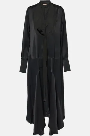 Plan C Vestido midi asimétrico plisado