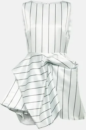 J.W.Anderson Vestido corto drapeado a rayas