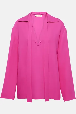 VALENTINO Blusa de seda con lazada