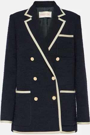 VALENTINO Blazer cruzado de mezcla de lana