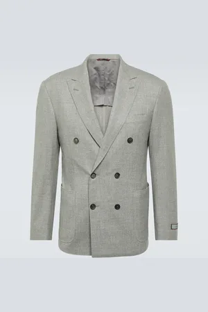CANALI Blazer cruzado de mezcla de cachemir