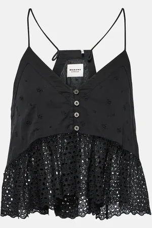 Marant Etoile Top Sogane bordado con peplum