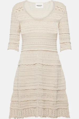 Marant Etoile Vestido corto Jumi de croché de algodón