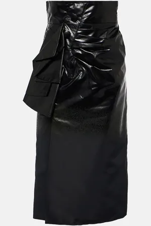 Maison Margiela Falda midi drapeada de tiro alto