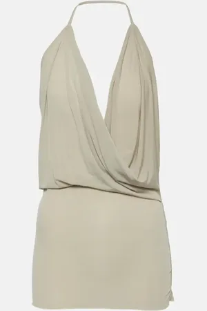 Rick Owens Tank top drapeado con cuello halter