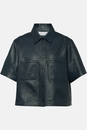 YVES SALOMON Camisa oversized de piel