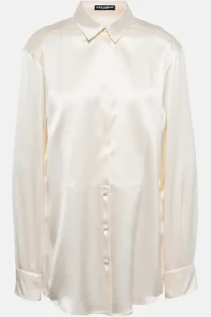 Dolce & Gabbana Camisa de seda con panel frontal