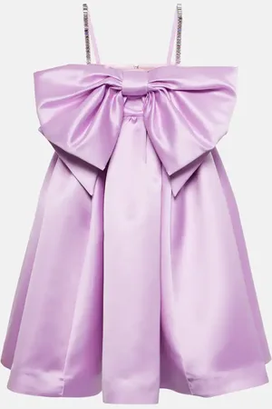 Nina Ricci Vestido corto de satén duquesa con lazo