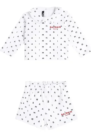 Balmain Bebé - set de sudadera y shorts de algodón
