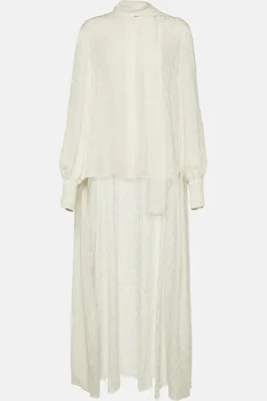 VALENTINO Blusa de seda Toile Iconographe con lazada
