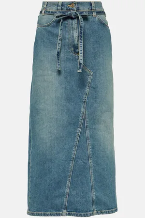 Altuzarra Falda midi de denim de tiro alto