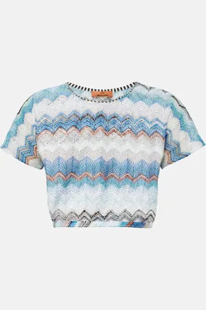 Missoni Crop top de punto calado zigzag