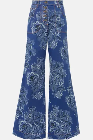 Etro Jeans flared de tiro alto estampados