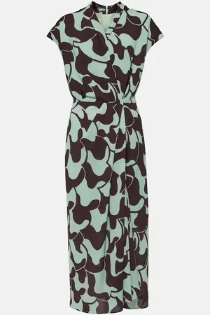 DRIES VAN NOTEN Vestido midi de crepé estampado